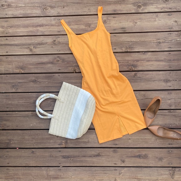 🍊Zara Pastel Midi Bodycon Dress, size Small - Picture 2 of 6